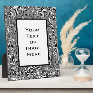 Plaque Photo Black & White Abstract Swirl