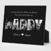 Plaque Photo Black & White Daddy Photo Collage Keepsaké cadeau (Côté)