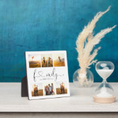 Plaque Photo Black & White Heart Script 6 Photo Family Collage (Insitu)