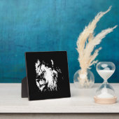Plaque Photo Black White Lion - Animal Pop Art (Insitu)