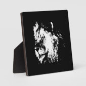 Plaque Photo Black White Lion - Animal Pop Art (Recto)