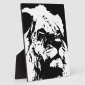 Plaque Photo Black & white lion pop art (Côté)