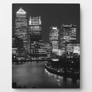 Plaque Photo Black White London City Night UK Travel