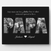 Plaque Photo Black & White Papa Photo Collage (Devant)