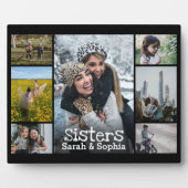 Plaque Photo Black White Texte moderne Soeurs Photo Collage (Devant)