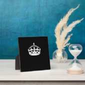 Plaque Photo Blanc Garder la couronne calme sur le noir (Insitu)