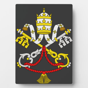 Plaque Photo Blason du Vatican Emblème d'art fin de luxe