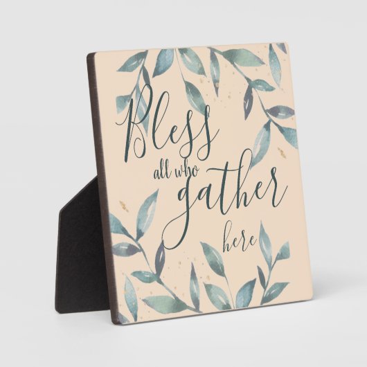 Plaque Photo Bless all who gather (Recto)