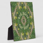 Plaque Photo Bless Our Home Dried Grass Abstrait (Côté)