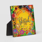 Plaque Photo Blessé Joli Floral Inspiration Whimsical Easel (Recto)