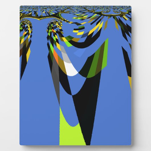 Plaque Photo Bleu Africain Tribal Motif Motif Art Imprimer (Devant)