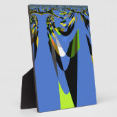 Plaque Photo Bleu Africain Tribal Motif Motif Art Imprimer (Côté)