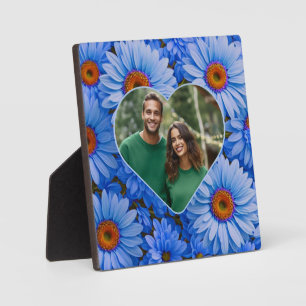 Plaque Photo Bleu floral bleu tournesol bleu marguerites motif