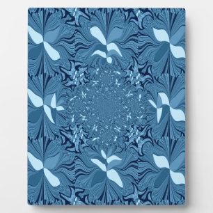 Plaque Photo Bleu Iridescendant.