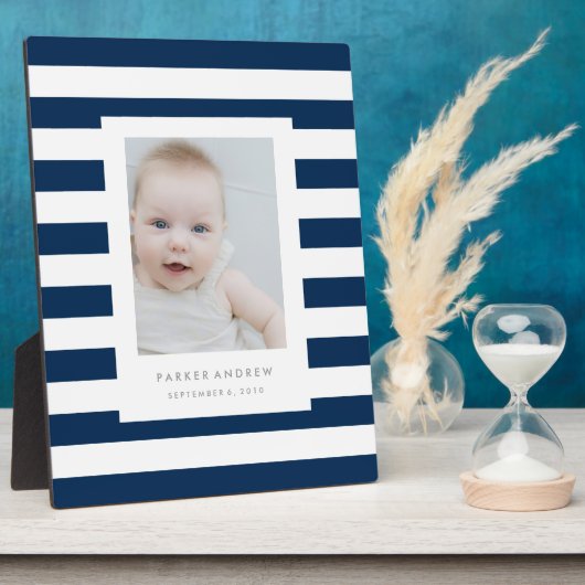 Plaque Photo Bleu Nautique (Côté)