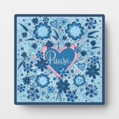 Plaque Photo Bleu Pause Inspiration Florale Plutôt (Devant)