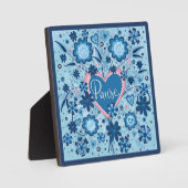 Plaque Photo Bleu Pause Inspiration Florale Plutôt (Recto)