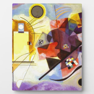 Plaque Photo Bleu rouge jaune Kandinsky peinture Abstraite