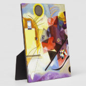 Plaque Photo Bleu rouge jaune Kandinsky peinture Abstraite (Côté)