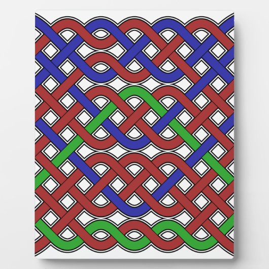 Plaque Photo Bleu, vert et rouge céleste noeuds (Devant)