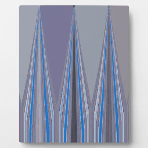 Plaque Photo Bleu, violet, gris Chevron Art Imprimer