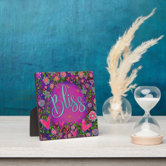 Plaque Photo Bliss Joli Floral Inspiration Whimsical Easel (Insitu)