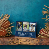 Plaque Photo Blissful Christmas 3 Photo Collage (Côté)