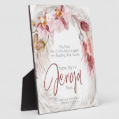 Plaque Photo Bloc d'herbe de Pampas rose-Bourgogne (Côté)