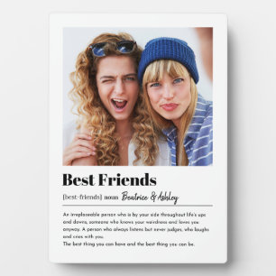 Plaque Photo Bloc photo moderne Best friends, écran Bestie