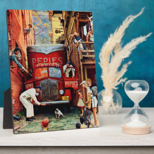 Plaque Photo Bloc routier par Norman Rockwell