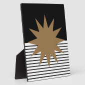 Plaque Photo Blocage noir blanc et soleil Brown (Côté)