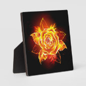 Plaque Photo Blooming Fire Rose (Recto)