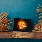 Plaque Photo Blooming Fire Rose (Côté)