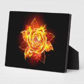 Plaque Photo Blooming Fire Rose (Côté)