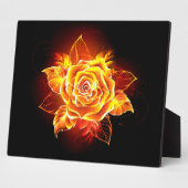 Plaque Photo Blooming Fire Rose (Côté)