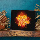 Plaque Photo Blooming Fire Rose (Côté)