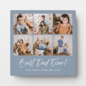 Plaque photo Blue Best Papa Ever Six (Devant)