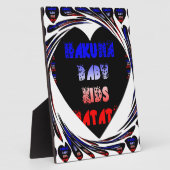 Plaque Photo Blue Black Hakuna Matata Baby Kids Design.png (Côté)