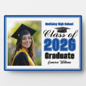 Plaque Photo Blue Class of 2026 Graduation Photo (Devant)