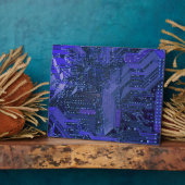 Plaque Photo Blue Cyber Circuit Board Tech Art Electronique (Côté)