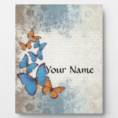 Plaque Photo Blue floral (Devant)