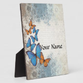 Plaque Photo Blue floral (Côté)