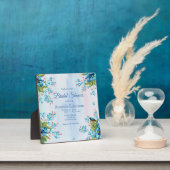 Plaque Photo Blue Forget-me-not Flower Bridal (Insitu)