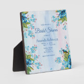 Plaque Photo Blue Forget-me-not Flower Bridal (Recto)
