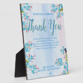 Plaque Photo Blue forget-me-not t'remercier (Côté)