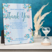 Plaque Photo Blue forget-me-not t'remercier (Côté)