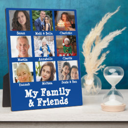 Plaque Photo Blue Friends & Family Name & Photo Dementia 8x10