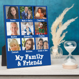 Plaque Photo Blue Friends & Family Name & Photo Dementia 8x10