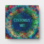 Plaque Photo Blue Fun Floral Joli Boho Inspirivity (Devant)