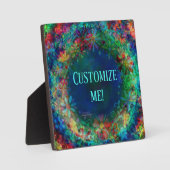 Plaque Photo Blue Fun Floral Joli Boho Inspirivity (Recto)